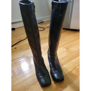 Genuine Leather Block Heels